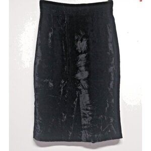 Vintage Black Velvet Skirt Pencil Size 8 NORTON MCNAUGHTON fully lined party EUC